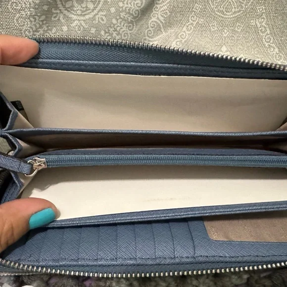 Michael Kors Slate Blue Tote and Wallet Set - Picture 12 of 15